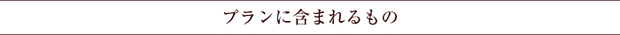 プランに含まれるもの