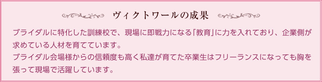 ヴィクトワールの成果